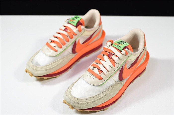 nike ldwaffle clot sacai net orange blaze - dh1347-100