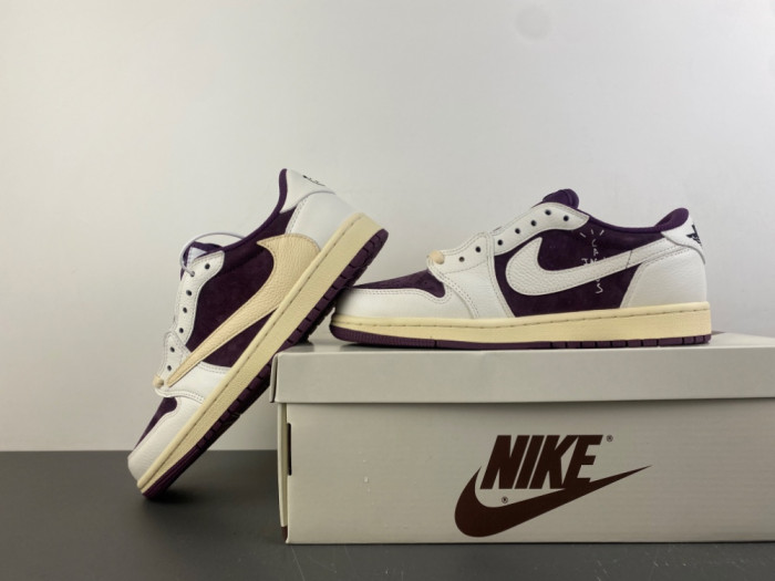 Travis Scott x Air Jordan 1 Low "Reverse Purple" DZ4137-706