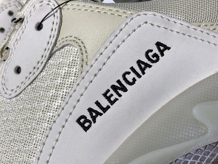 bl triple s trainers clear sole gold and white 541624 w09o1 9005