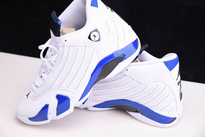 jordan 14 retro white hyper royal - 487471-104