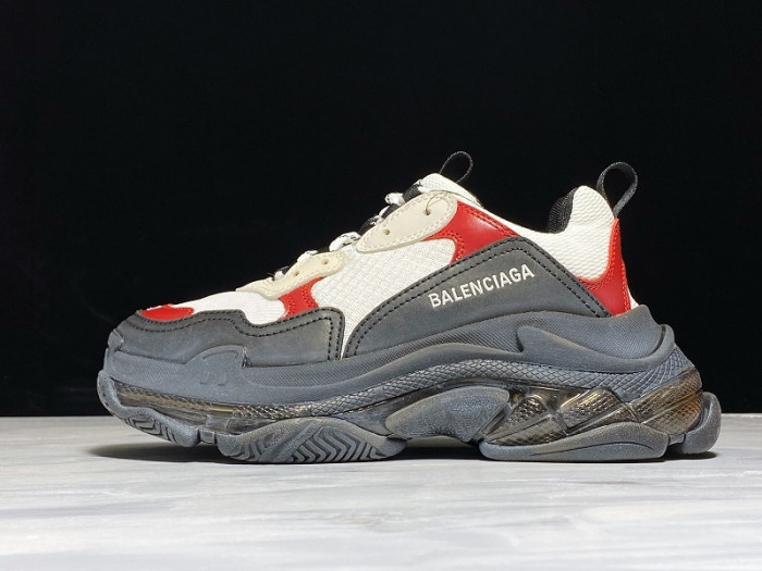 bl triple s trainers clear sole black /brown/ red 541624 w09o1 9000