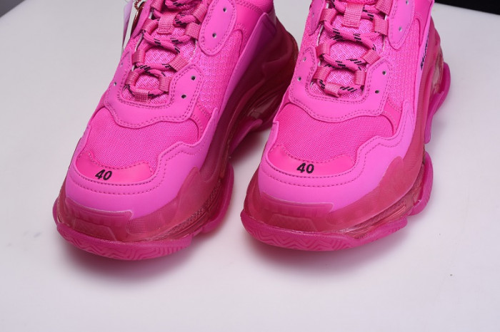 bl triple s trainers clear sole blue adn red 541624 w09o1 2132