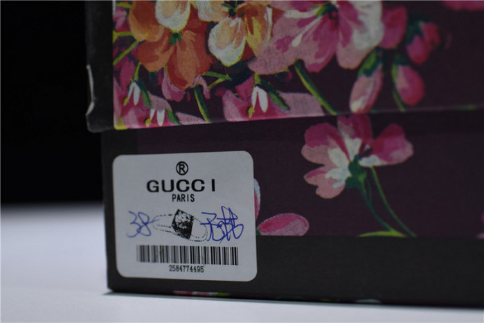 gc leather slide sandal with plaid