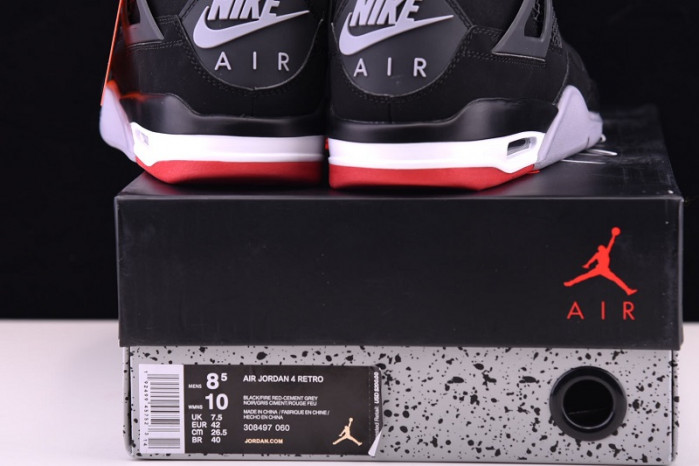 jordan 4 bred/ black cement (2019) - 308497-060